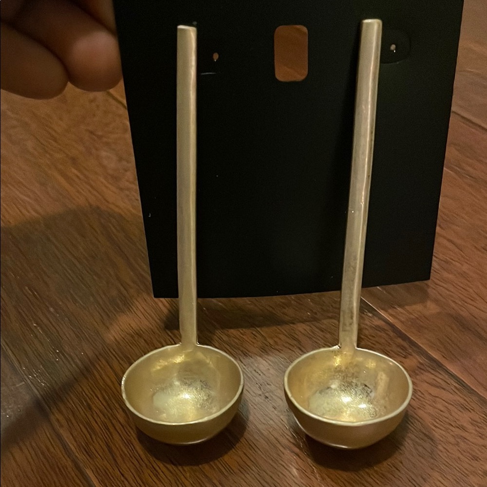 Home By Areeayl Elegant Gold Ladle Earrings